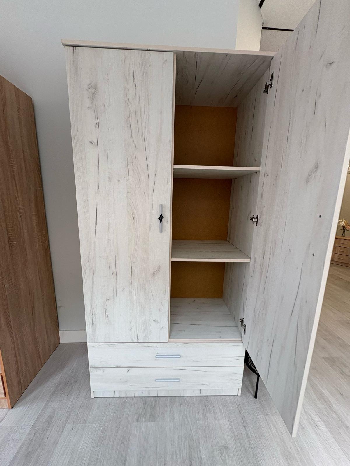 Armario GOYA - 2 Puertas con 2 Cajones + Estanteria