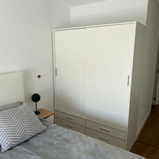 Armario MIRÓ - 2 Puertas Correderas + 4 Cajones