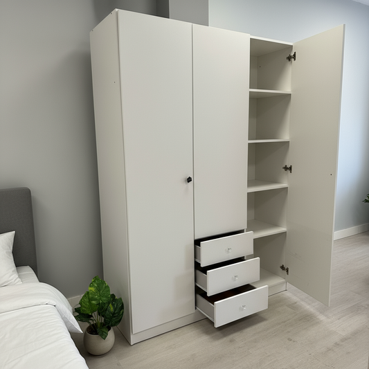 Armario VANGOGH - 3 Puertas + 3 Cajones Centrales + Espejo