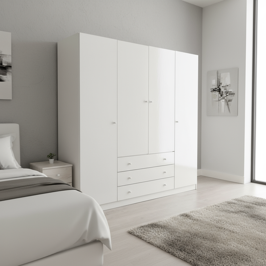 Armario VANGOGH - 4 Puertas + 3 Cajones Centrales