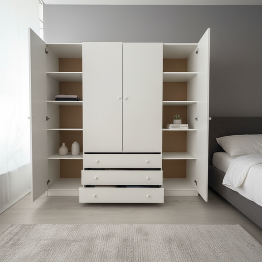 Armario VANGOGH - 4 Puertas + 3 Cajones Centrales